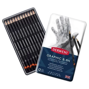 Derwent Grafitceruza - 12 darabos készlet (HARD)