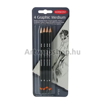 Derwent Grafitceruza - 4 darabos készlet (MEDIUM)
