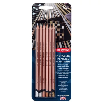 Derwent Metál Ceruza - 6 darabos készlet (tradicionális)