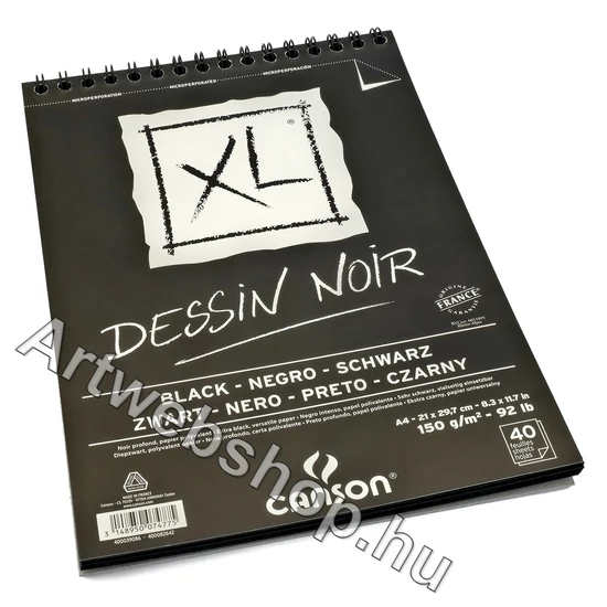 Canson XL Dessin Noir Fekete Rajztömb